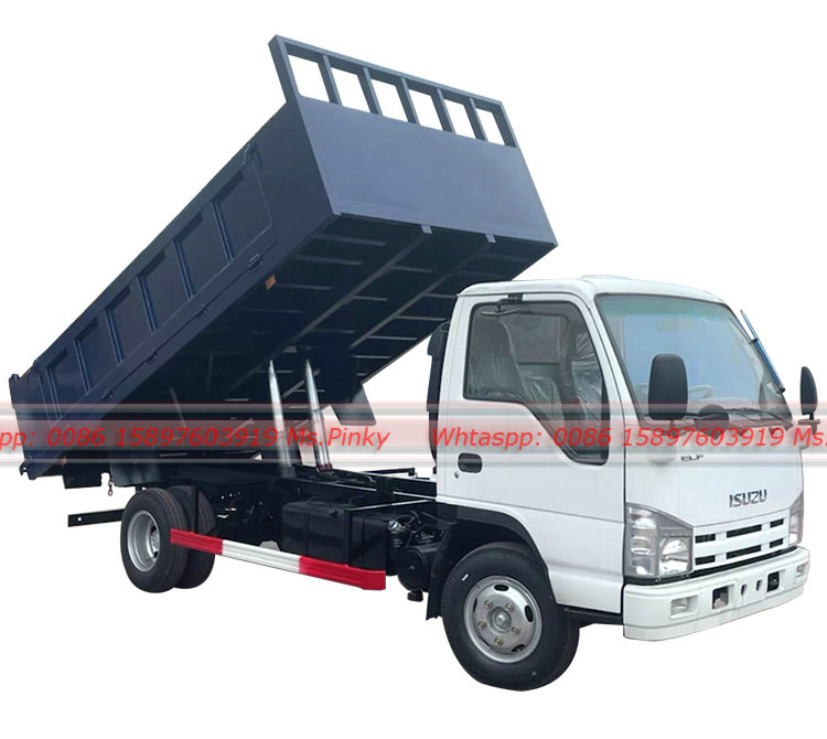 Customization galvanized material Lifting Dump Body Mini ISUZU Tipper Truck Export to Saipan