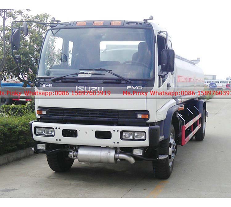Philippines Oil bowser Fuel Tank Truck Isuzu FVR 16,000L for sale