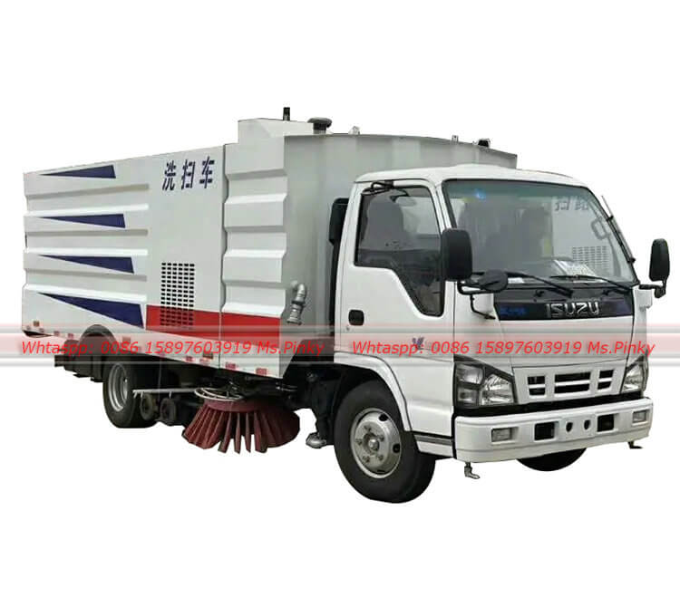 ISUZU 4K Engine High Pressure Brushing and Sweeper Truck