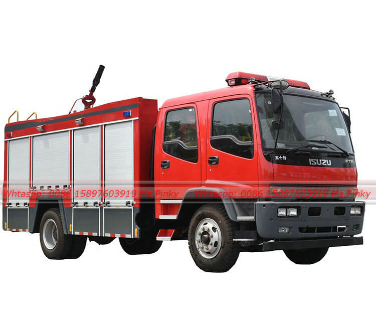 China Military Fire Truck ISUZU FTR Fire Fighting Truck
