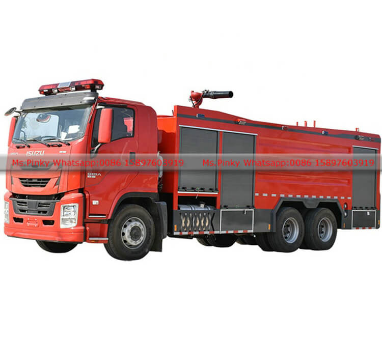 10Wheels ISUZU GIGA Dry Powder Foam Fire Fighting Truck