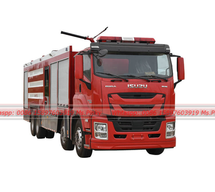 12Wheels ISUZU GIGA Water-Dry Powder Combined Fire Truck