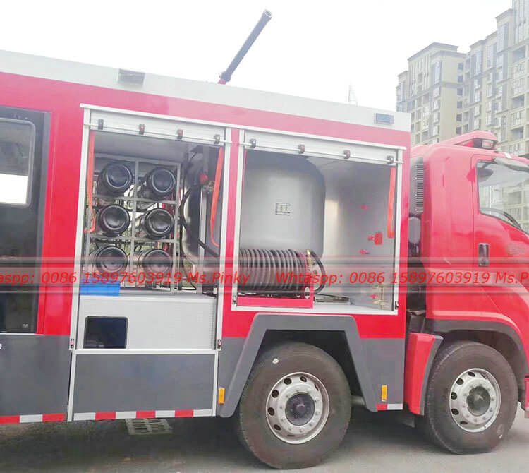 Isuzu Emergency Water Foam Fire Truck with Dry powder factory