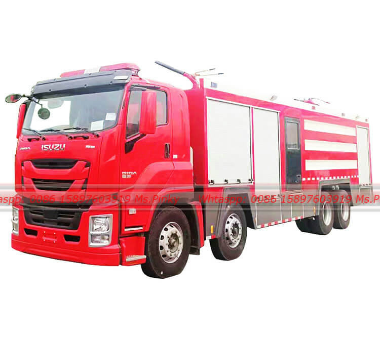 18000L Isuzu Emergency Water Foam Fire Truck with Dry powder