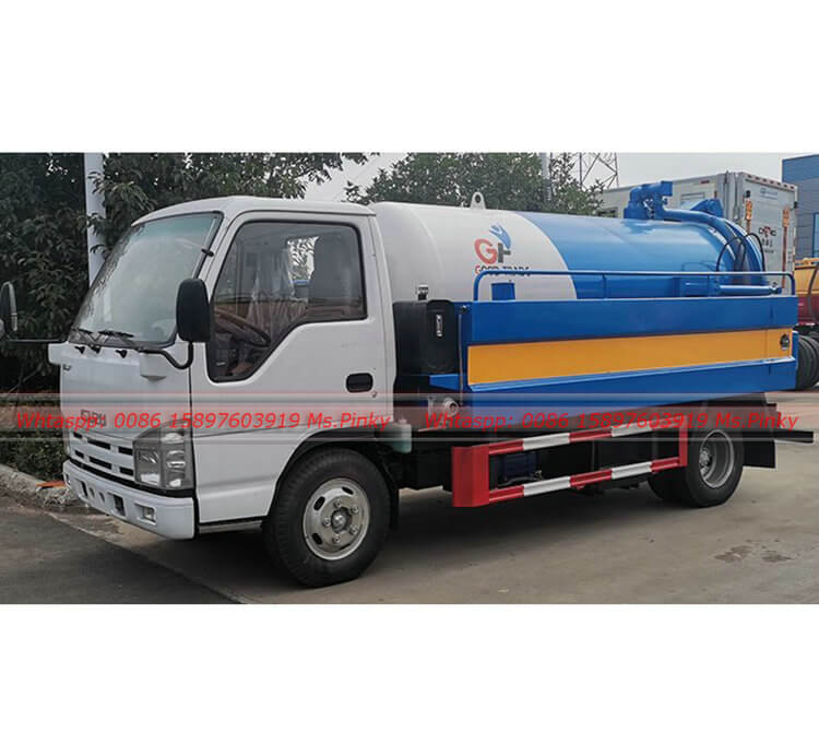 6T ISUZU Sewer Vacuum Cessipt Tanker Mounted on Truck