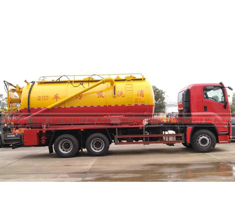 10Wheels ISUZU GIGA Sewer Jetting Vaccum Trucks