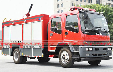 Operation process of ISUZU Foam Fire Truck