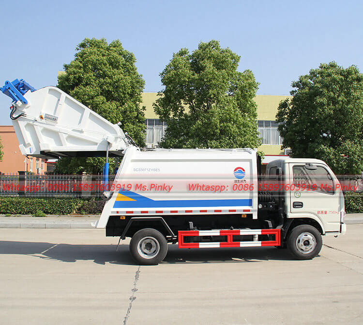 Hydraulic Garbage Compactor Truck ISUZU 4K Engine