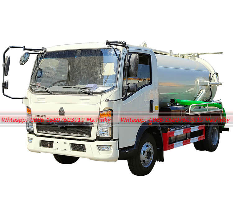 HOWO 4X2 Sewage Suction Truck 5000Liters