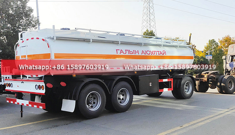 16000Liters Oil Tank truck Full semi-trailer with traction frame Export to Mongolia